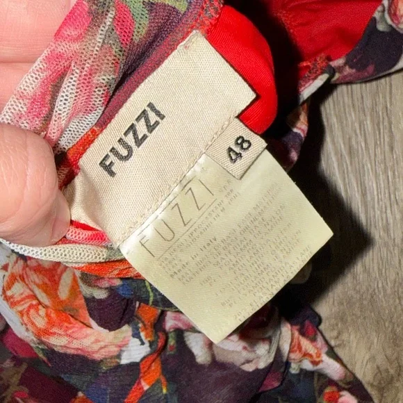 FUZZI Floral V Neck One Piece Swim 2015 Swim Line Size 48 (US 12) - Picture 8 of 10